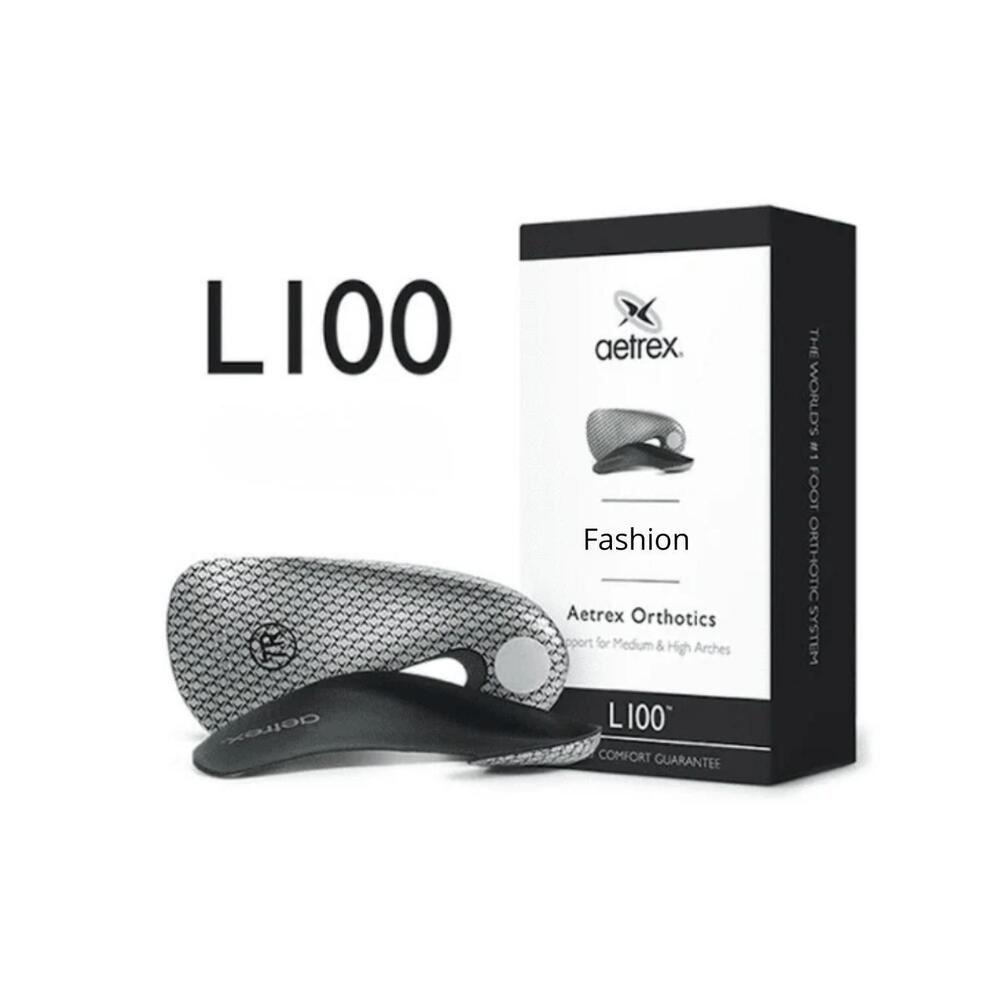 NEW AETREX men's l100 dress orthotics insole in grey